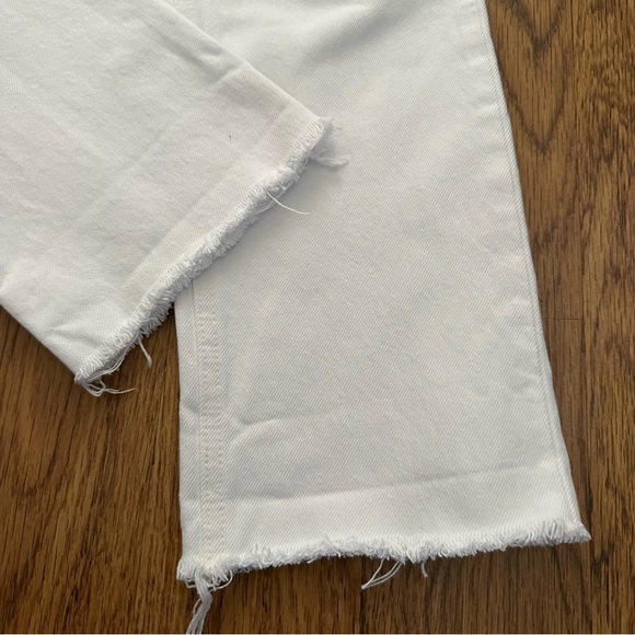 GRLFRND White Raw Hem Karolina High Rise Straight Crop button Fly Jeans Sz 25 - Picture 8 of 16